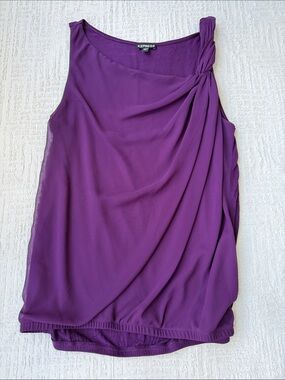 Express Plum Draped Shoulder Camisole